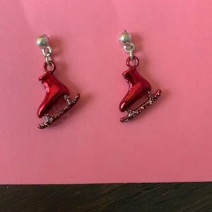 Ice skate earrings